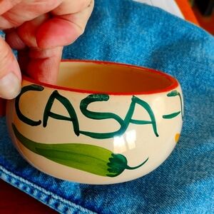 🌶️ Chips & SALSA BOWLS CASA -U-BETCHA 🌶️  CERAMIC  Set of 3